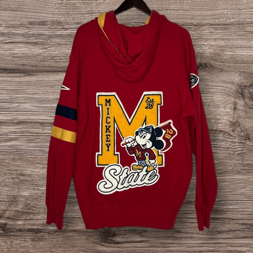 Mickey State University Red Zip Hoodie — Be the Spirit Leader!